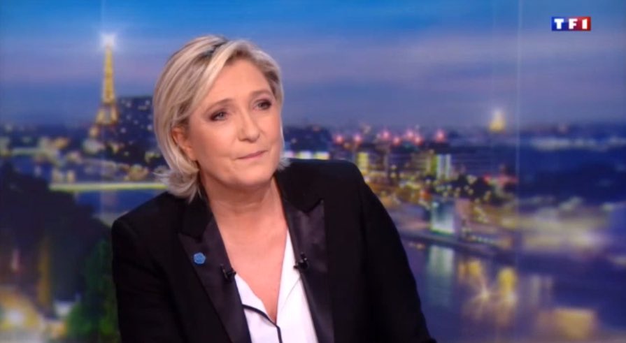 Marine Le Pen au JT de 20h de TF1 du 22 février