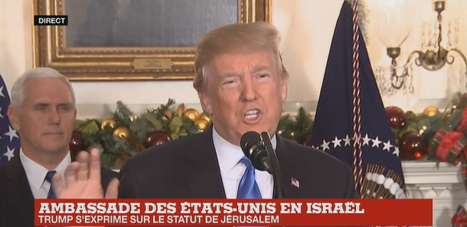 Donald Trump reconnaît Jérusalem comme capitale d’Israël (vidéo)